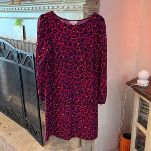 Jude Connally Chloe Dress Pink Animal Print Stretch Woman’s M
